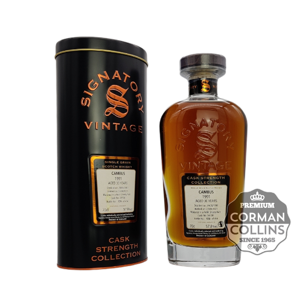 Image de CAMBUS 70 CL 57.8°30 ANS 1991/2021 GRAIN WHISKY SIGNATORY VINTAGE